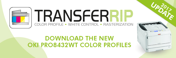 OKI Pro8432WT FOREVER TransferRIP Color Profiles